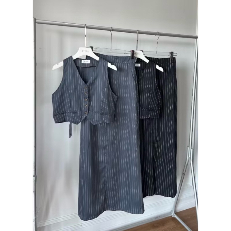 ชุดเซตกระโปรงยาว ป้าย Apita (สีดำ)