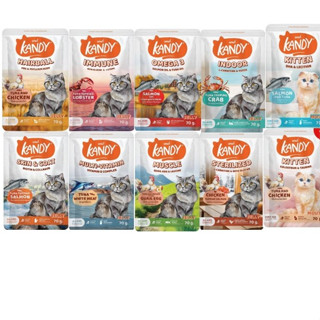 [ยกลัง 48ซอง] Kandy แคนดี้ อาหารเปียกแมว ไม่ใส่เกลือ ผลิตจาก…