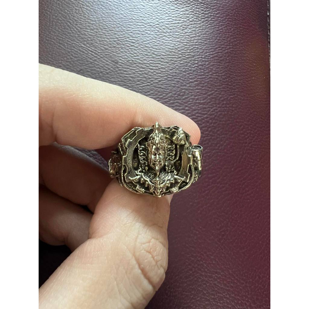 แหวนช่างกล"พระวิษณุกรรม"เนื้อซิเวอร์อย่างดี พร้อมส่งไว