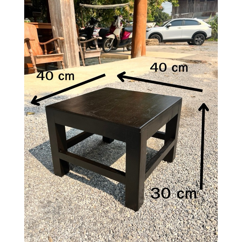 เก้าอี้ป็อก งานสีโอ๊ค ขนาด40*40*30 เก้าอี้เตี้ย งานไม้สัก