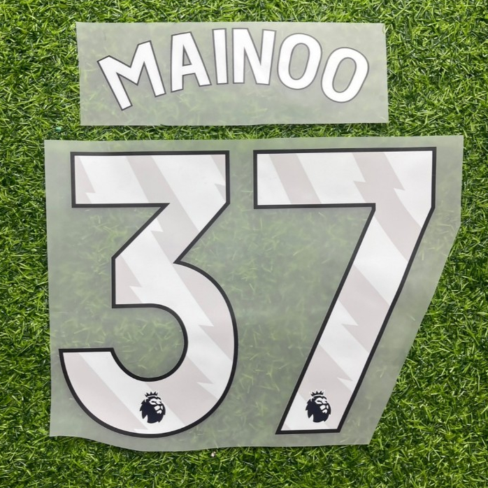 ฟ้อน พรีเมียร์ลีก ชื่อ-เบอร์นักเตะ FONT EPL สีขาว 2024/25