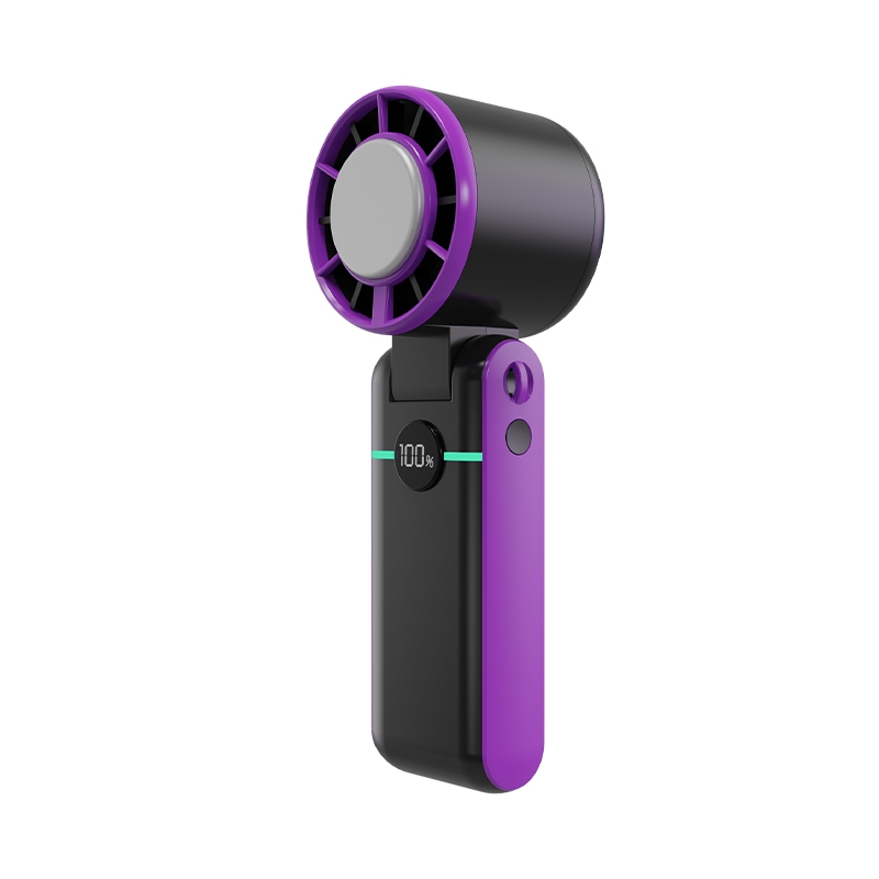 พัดลมพกพา 4000mAh พับได้พร้อมหน้าจอ LED ลมแรง พัดลม USB พับได้ พร้อม 4 เกียร์ ไม่มีใบมีด พัดลมไอเย็นไฟฟ้าแบบพกพา - รูปที่ 7