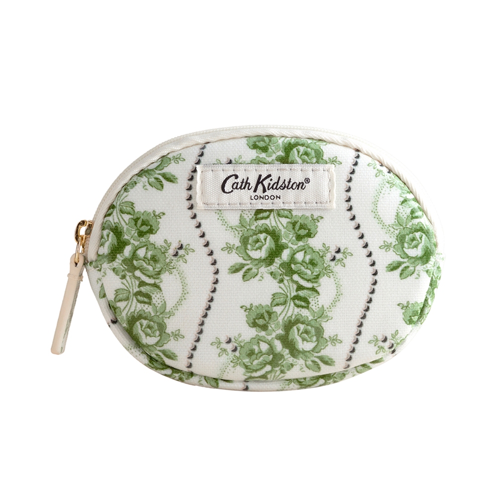 Cath Kidston Female Oval Coin Purse Rose Pearl Miniature Green