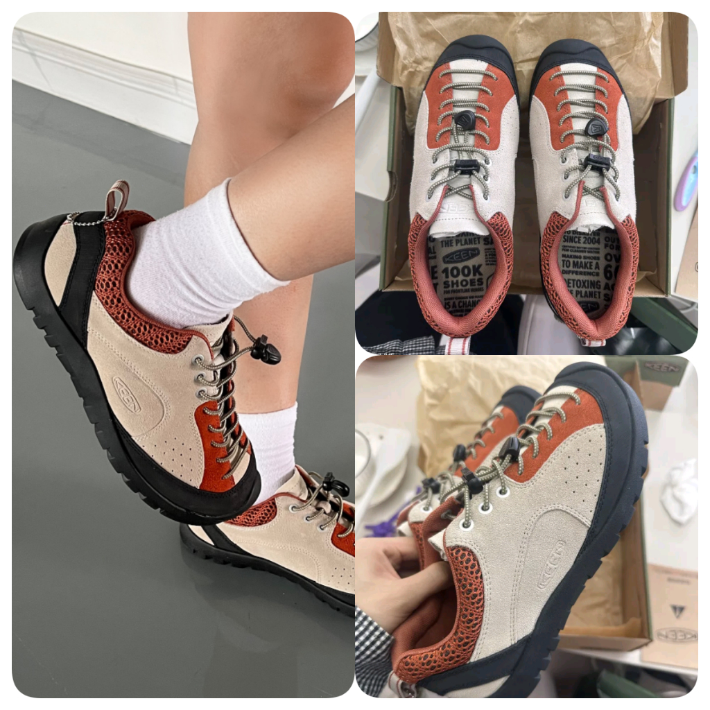 แท้💯% ลดกระหน่ำ！ผู้หญิง KEEN Jasper Rocks สวมใส่สบายและไม่ลื่น ทนทานต่อการสึกหรอแบบ Low-Top รองเท้าสำหรับกิจกรรมกลางแจ้ง