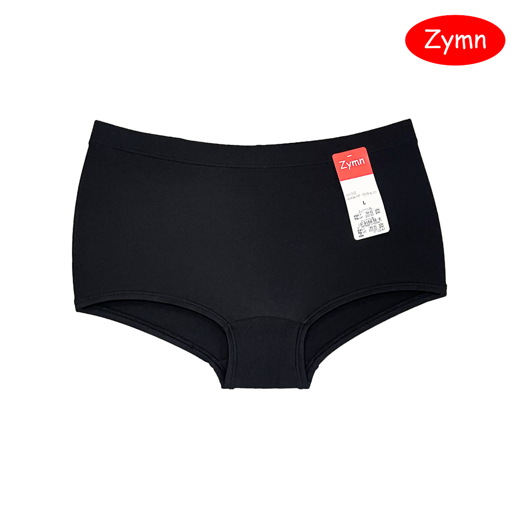 ZYMN กางเกงใน รูปแบบขาสั้น (Boyleg)  รุ่น ZU1111 สีดำ (BL)