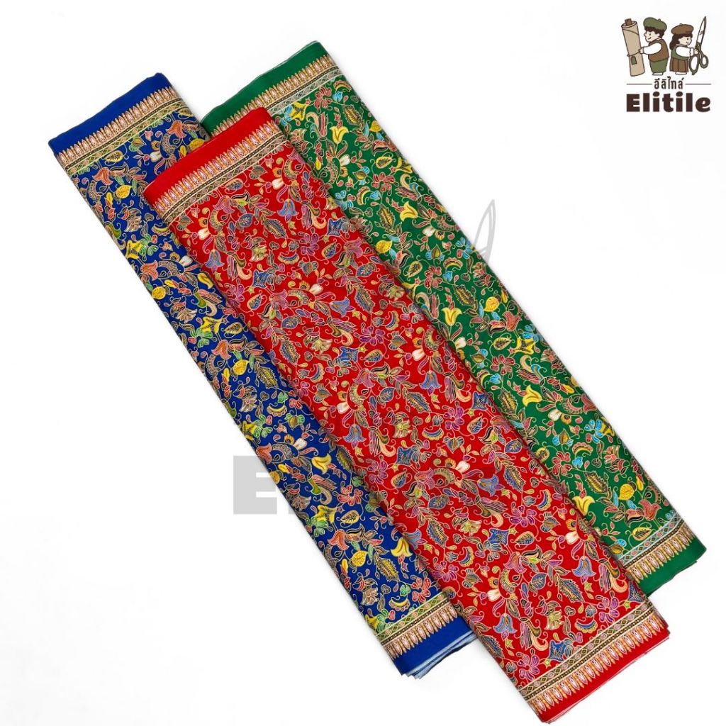 ผ้าคอตตอนปาเต๊ะ ลายสิงคโปร์C32112 ความยาว2หลา หน้ากว้าง 42 นิ้ว สำหรับทำผ้าถุง ผ้านุ่ง ซิ่น เดรส ตัดชุด เสื้อทำงาน - รูปที่ 2