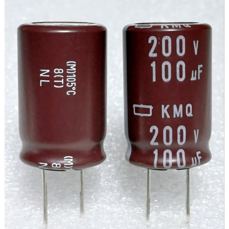 Nippon Chemi-con KMQ  100uf 200v 105°  capacitor ตัวเก็บประจุ คาปาซิเตอร์