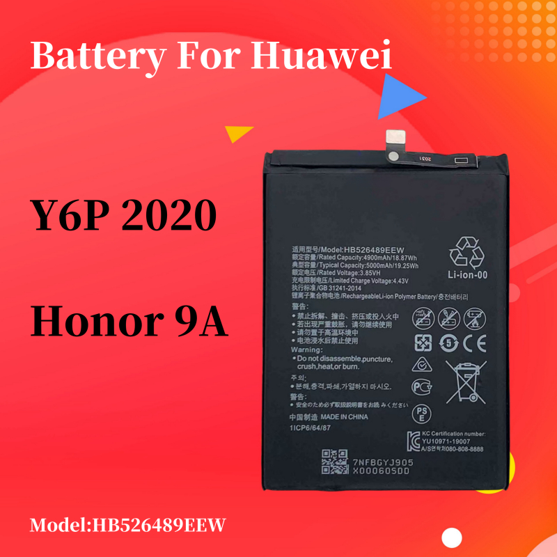 แบต Huawei Y6P 2020 / Honor 9A  Battery แบตเตอรี่ HB526489EEW
