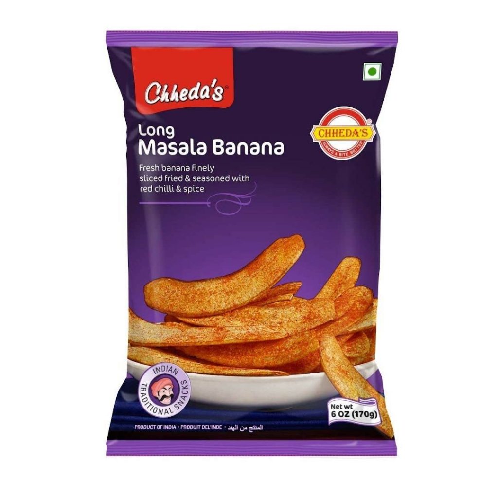 Chheda's Long Masala Banana Chips กล้วยทอดมาซาลาแบบยาว 170g