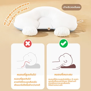 BAY หมอนหลุมสำหรับเด็ก 0-3 ปี ช่วยจัดทรงศีรษะ ป้องกันหัวแบน นุ่มสบาย หมอนจัดท่านอนเด็ก