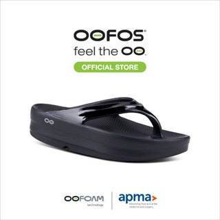 OOFOS Oomega Black รองเท้าเพื่อการฟื้นฟู