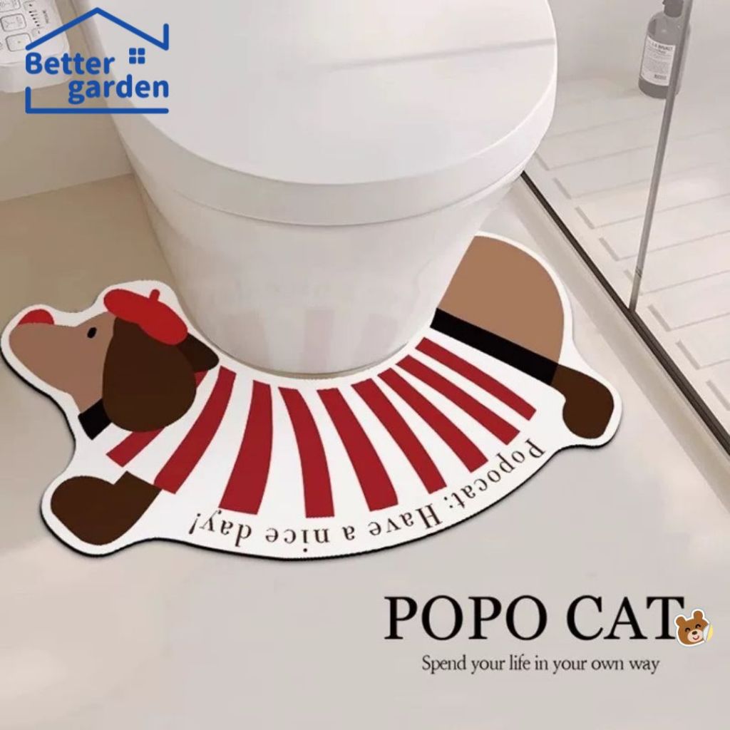 🏷️[Home] 🐶 พรมชักโครก น้องหมาคัชชุน ดูดซับน้ำได้ดี พรมเช็ดเท้า แห้งไว พรมซิลิโคนไดอะตอมไมต์ พรมสไตล์เกาหลี ยางกันลื่น🐶