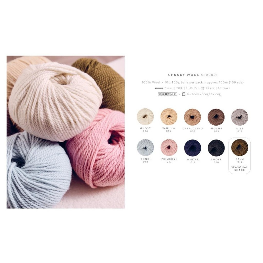 MODE at ROWAN Chunky Wool ไหมพรม เส้นใหญ่ ขนาด 100g. Made in Romania (M100001) ราคา ถูกที่สุด ดีลบีเคเค แกลเลอรีภาพที่ 2