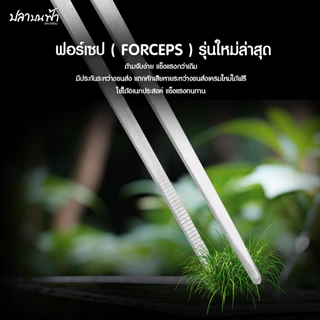 ที่คีบสแตนเลส ฟอร์เซป long forceps ไม้คีบอเนกประสงค์สำหรับตู้ปลา ปลายตรงและปลายงอ ยาว 27 ซม.