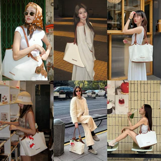 Littlewhitestore Everyday tote bag แถมใบเล็กทุกสี