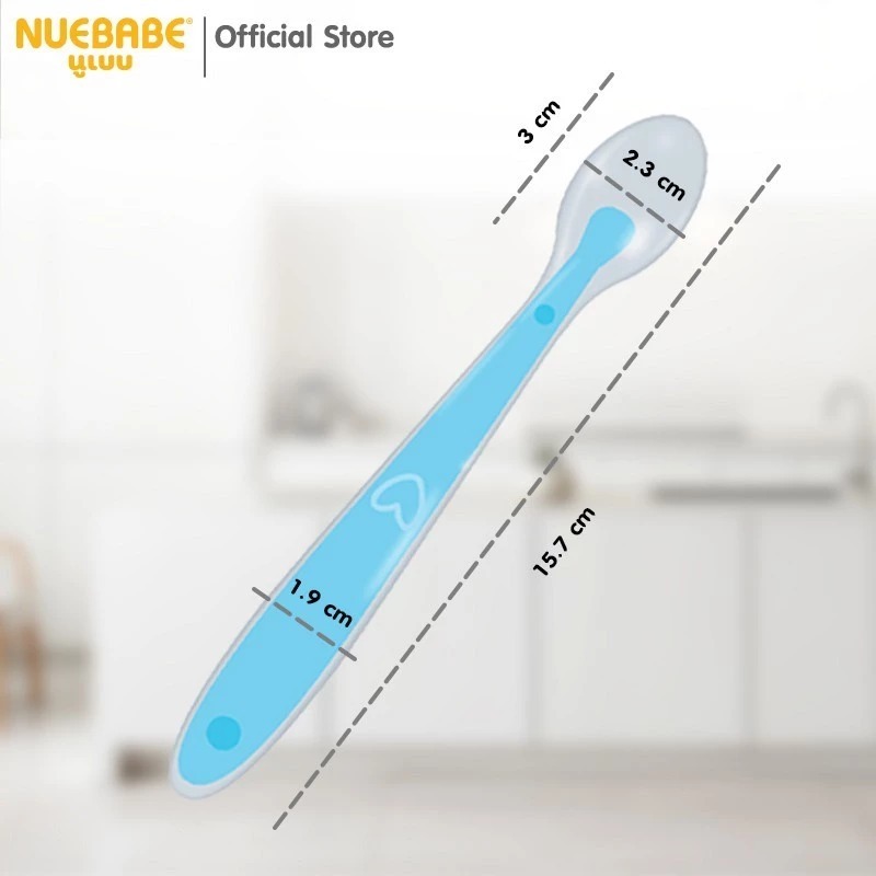Nuebabe ช้อนซิลิโคนพร้อมกล่องเก็บ Soft Silicone สัมผัสนุ่มนวล - รูปที่ 2