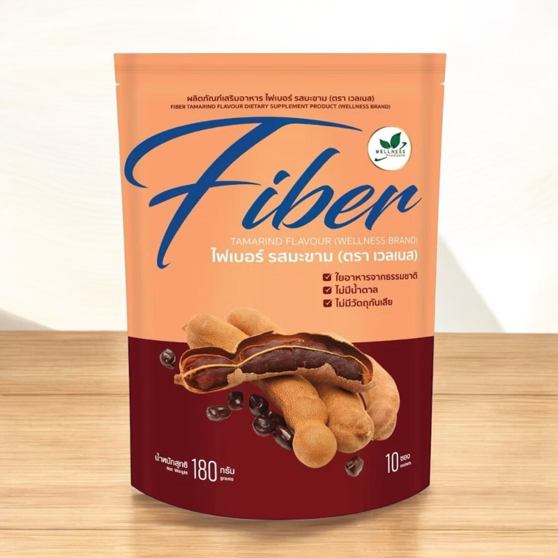 🥇ส่งไว ขายดี🥇 ไฟเบอร์ Fiber  ตราเวลเนส  ใยอาหารธรรมชาติ ไซเลียมฮัสก์ น้ำตาล0% 1ห่อ มี10ซอง