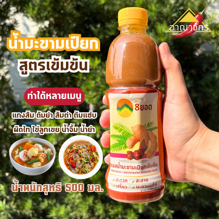 น้ำมะขามเปียก 1 ขวด (ขวดละ 500 ก.) สูตรเข้มข้น ทำซอสมะขาม น้ำจิ้มมะขาม และ อาหารอื่นๆ สด ใหม่ สะอาด เหมือนคั้นเองกับมือ