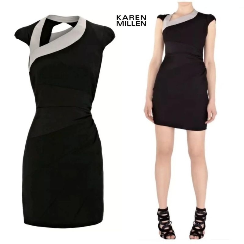 KAREN MILLEN BODYCON RUCHED DRESS