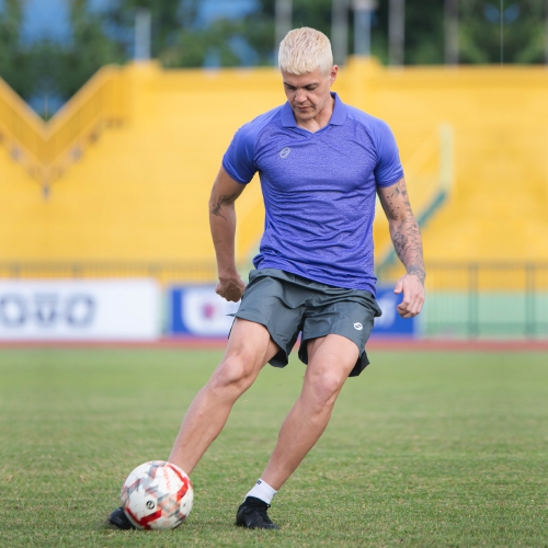 EG1022 เสื้อฟุตบอลคอวีปกผ้าทอลายแขนสั้น EGO SPORT