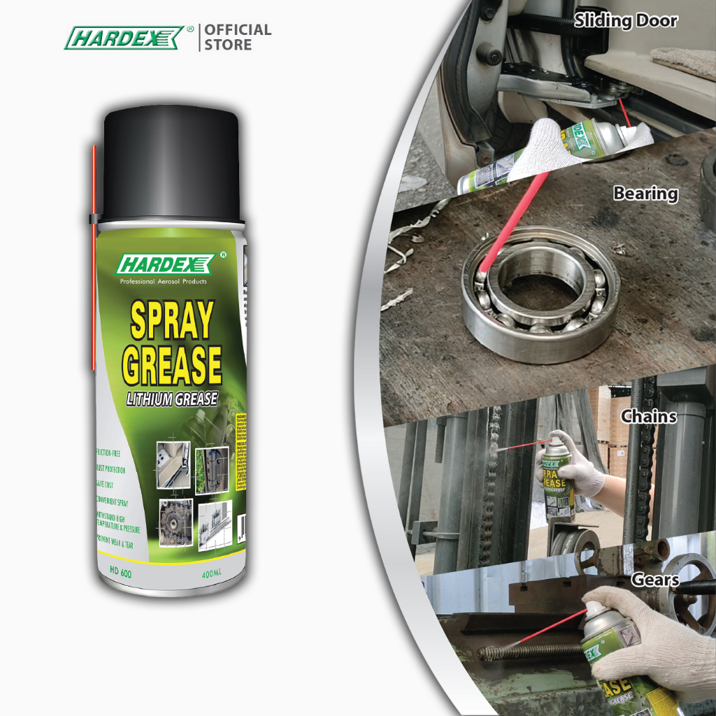 HARDEX Lithium spray grease จารบีสเปรย์ลิเธียม 400ml
