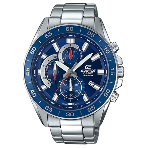 Edifice นาฬิกาข้อมือผู้ชาย สายสแตนเลส สีเงิน รุ่น EFV-550D,EFV-550D-2A