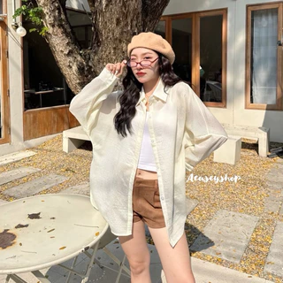 Acasey เสื้อเชิ้ตผู้หญิง แขนยาว เกาหลีเกาใจ รุ่น wanwan Shirt #8033