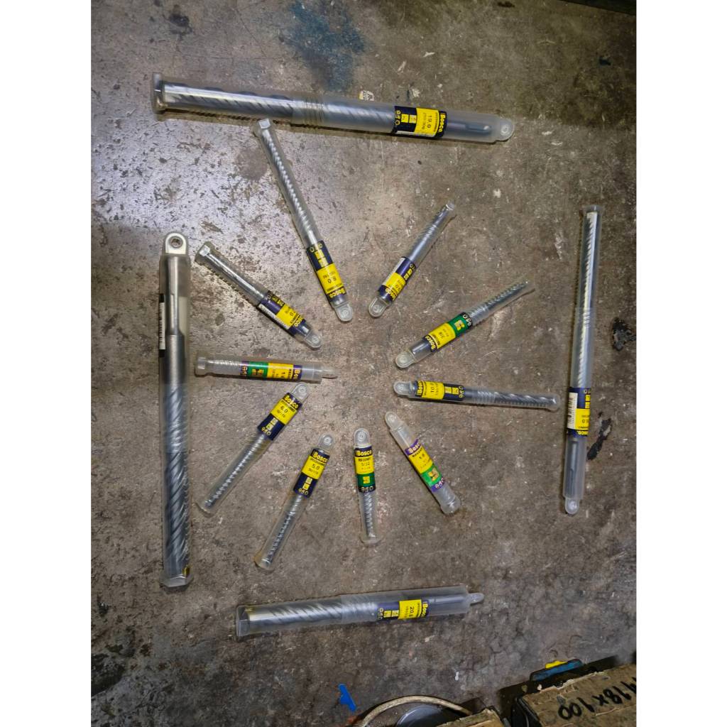 BOSCO ดอกสว่านโรตารี่ BOSCO SDS-Plus  ดอกสว่านเจาะปูนขนาด 4มม.-12มม. ความยาวดอกเจาะผันแปรงตามขนาดความโต