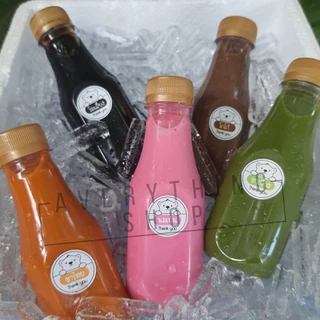 🥤สติ๊กเกอร์เครื่องดื่ม สำหรับติดขวดชาไทย ชาเขียว กาแฟ ** ขนาด 2.5 ซม. (69 ดวง/แผ่น) **