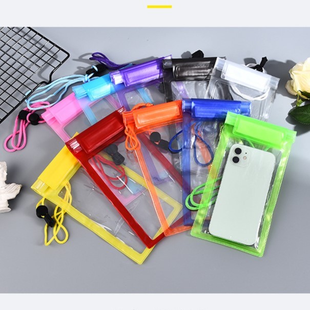 ซองกันน้ำคล้องคอ 1ชิ้น กระเป๋ากันน้ำ ถุงกันน้ำ ซองใส่โทรศัพท์กันน้ำ ซองมือถือ กันน้ำ4ชั้น กันฝุ่น BW