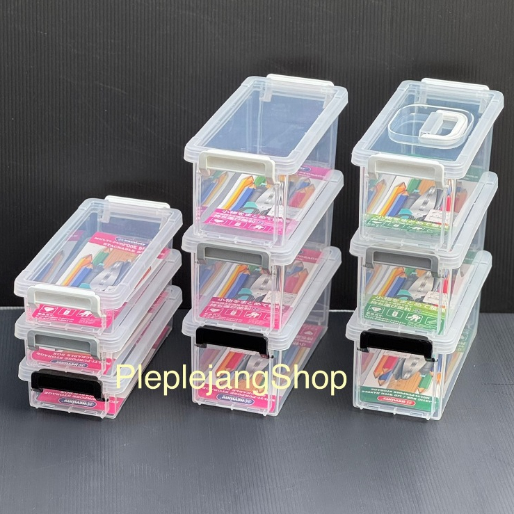 กล่องใส่ปากกา กล่องเครื่องเขียน หูล็อค มีหูหิ้ว กล่องใส่ของ Keyway