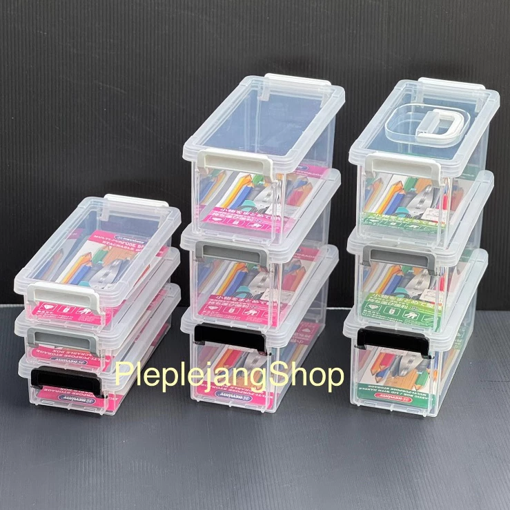 กล่องใส่ปากกา กล่องเครื่องเขียน หูล็อค มีหูหิ้ว กล่องใส่ของ Keyway