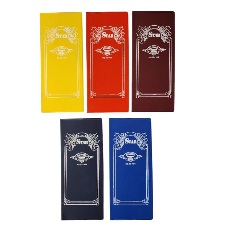 สมุดบัญชี สมุดจดบันทึกรายรับ-รายจ่าย NO. 20/100 (ยกแพ๊ค12เล่ม)