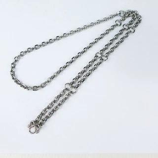 C61 ลายคดกริช 5-6 มิล ยาว 24-30 นิ้ว ห้อยพระ 1-3-5-7-9 สร้อยคอ สร้อยสแตนเลสแท้ สร้อยพระ necklace