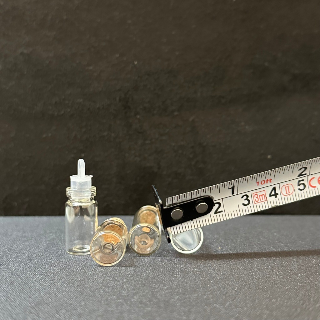 พร้อมส่งทันที ขวดแก้วจิ๋ว ฝาก๊อก จุกไม้คอร์ก จุกยาง เลือกได้ ขนาด1ml 2ml (ราคาต่อชิ้น)