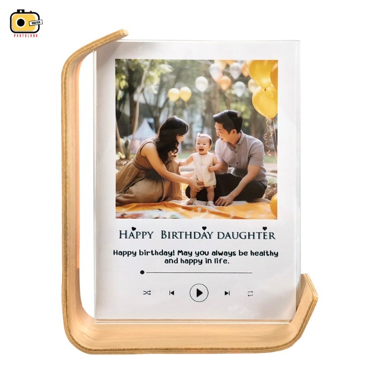 ปริ้นรูปฟรีพร้อมใส่ข้อความ !! กรอบกระจกอะคริลิคขนาด5x7นิ้ว ใส่รูปได้ 2 ด้าน วางแนวตั้ง นอนได้