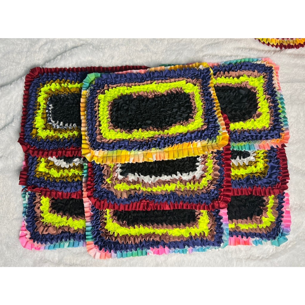 พรมเช็คเท้า สินค้าชุมชน ตัดเย็บเองแบบภูมิปัญญาชาวบ้าน🧶 - รูปที่ 2