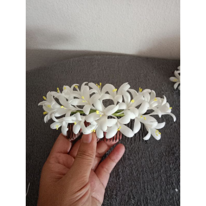 หวีสับดอกปีบ ดอกกาสะลอง ดอกไม้ปั้นจากดิน ชิ้นละ 179 บาท