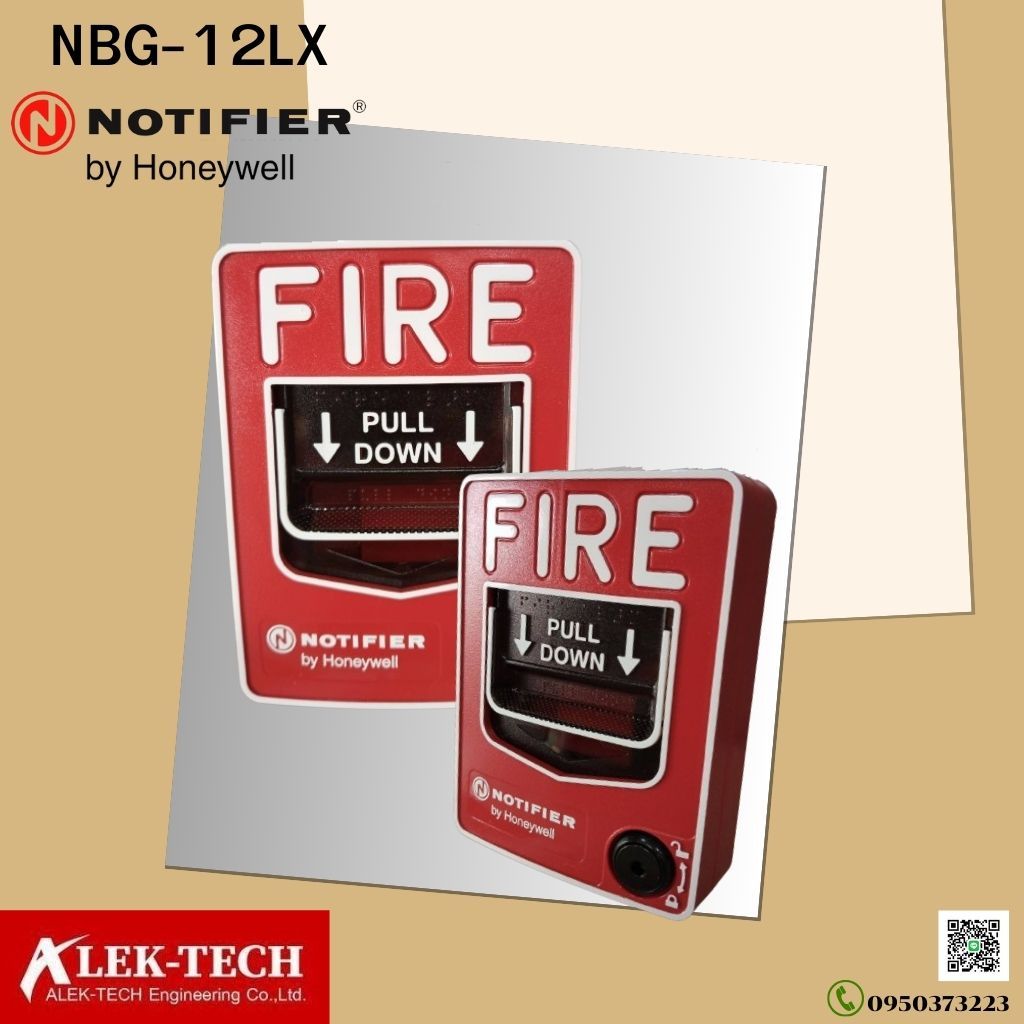 ADDRESSABLE MANUAL PULL STATION อุปกรณ์แจ้งเหตุเพลิงไหม้ด้วยมือ Model: NBG-12lx ยี่ห้อ NOTIFIER