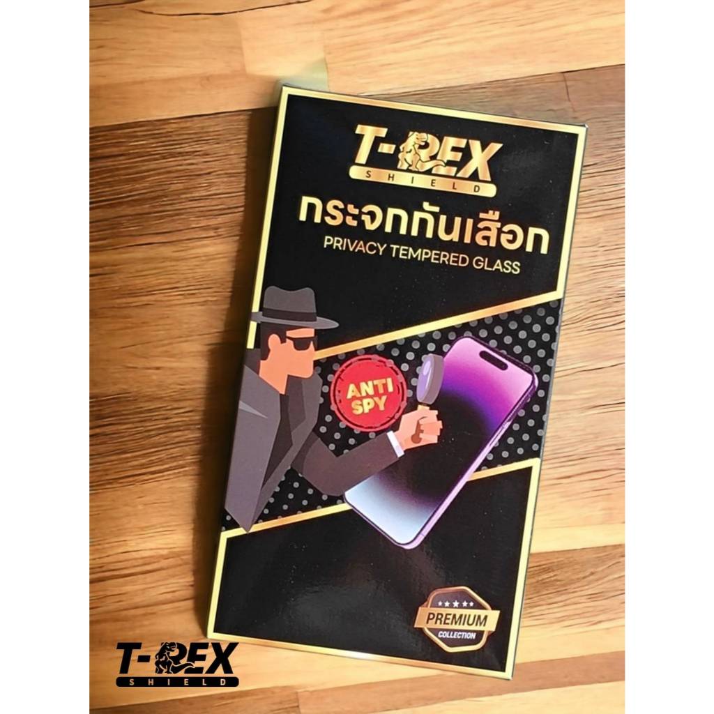 Vivo Y01 ฟิล์มกระจก กันเสือก ใส่เคสได้ ไม่มีขอบดำ T-Rex Shield