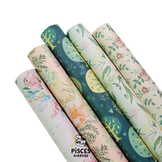 【1 แผ่น】* Garden Bloom Wrapping Paper (กระดาษห่อของขวัญลายดอ…