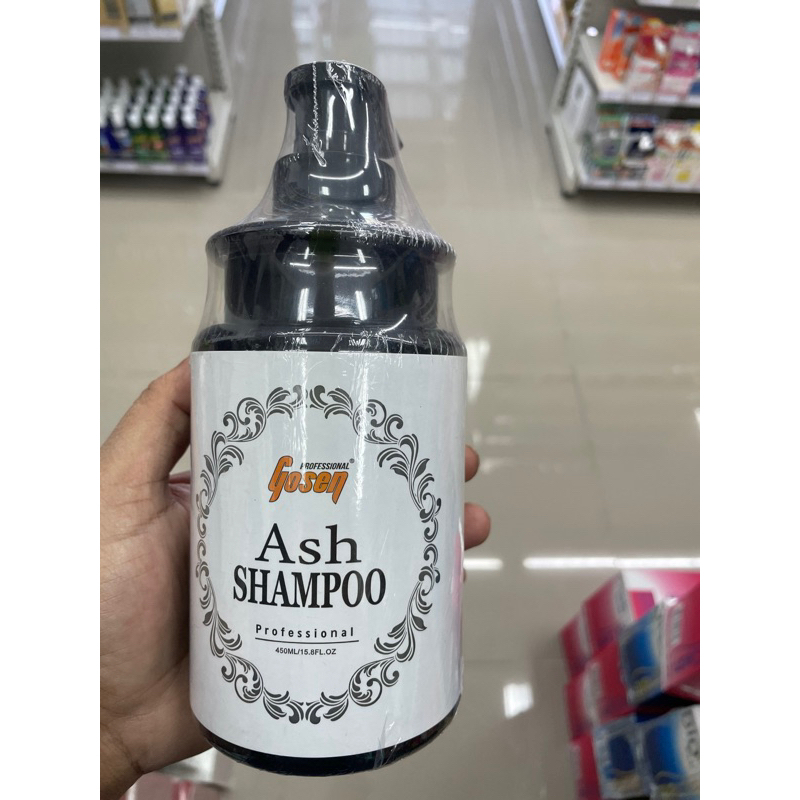 แชมพูล็อกสีเทา Ash SHAMPOO GOSEN Professional แชมพู เพิ่มความหม่นเทาให้กับสีผม #ผมเทา