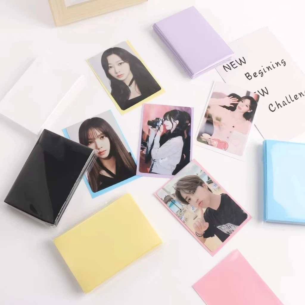 ซองใส่การ์ด-หน้าใส_หลังสี ขนาด 61X91 (50ใบ) [พร้อมส่ง]