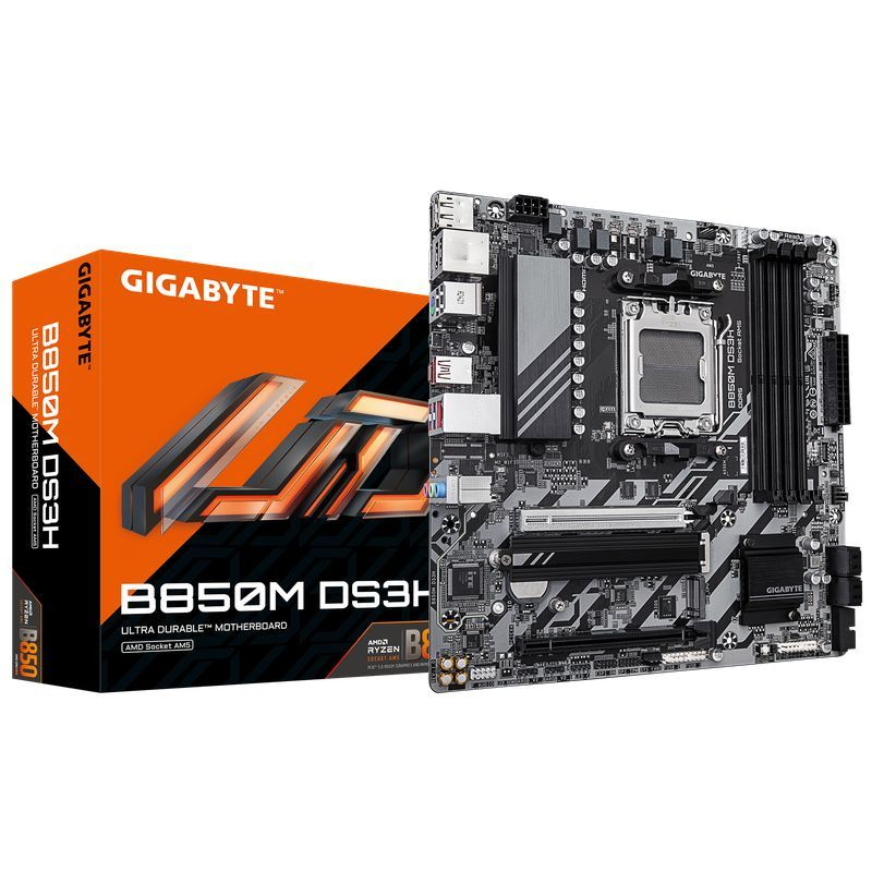 MAINBOARD (AM5) GIGABYTE B850M DS3H DDR5 (REV. 1.0) เมนบอร์ด รับประกัน 3 ปี