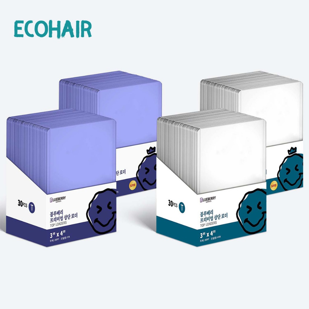 30ชิ้น Blueberry Toploader ใส่การ์ด เก็บการ์ด ถุงใส่การ์ด 3"x4" เหมาะสำหรับ Pokemon Blueberry