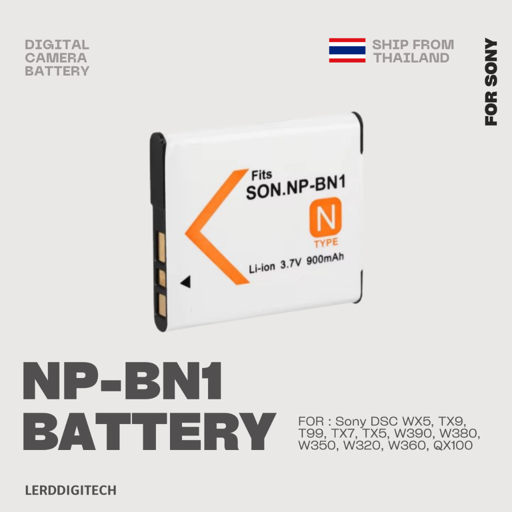 NP-BN1 / NPBN1 แบตเตอรี่กล้องดิจิตอล สำหรับ SONY CYBERSHOT-DSC-W510 W530 W570 W570D W350D W350 W390 W360 W380