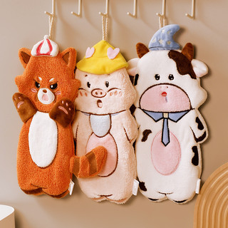 พร้อมส่ง !! ผ้าเช็ดมือการ์ตูนสามมิติน่ารัก ผ้าเช็ดมือแบบแขวน ซับน้ำได้ดี