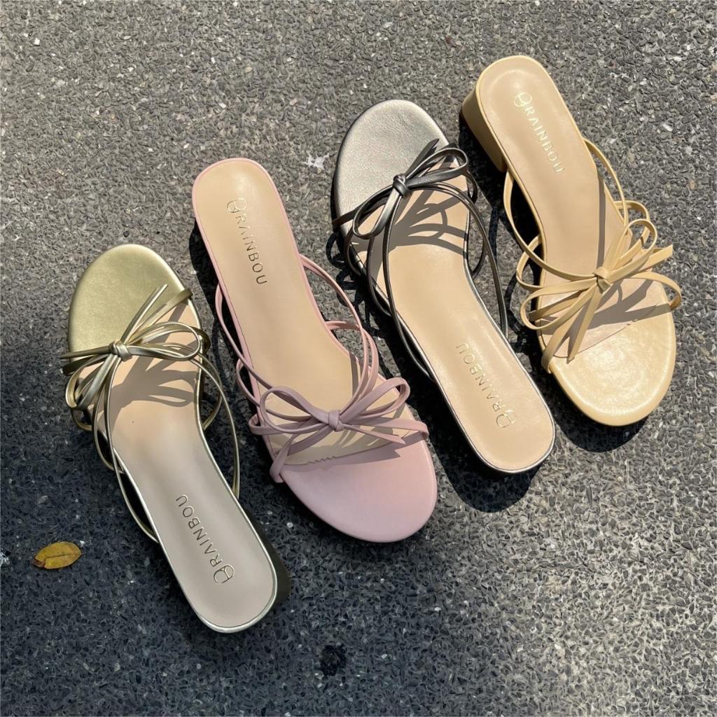 RAINBOU BOWIE SANDALS - รองเท้าส้นสูง โบว์เก๋ - รูปที่ 6