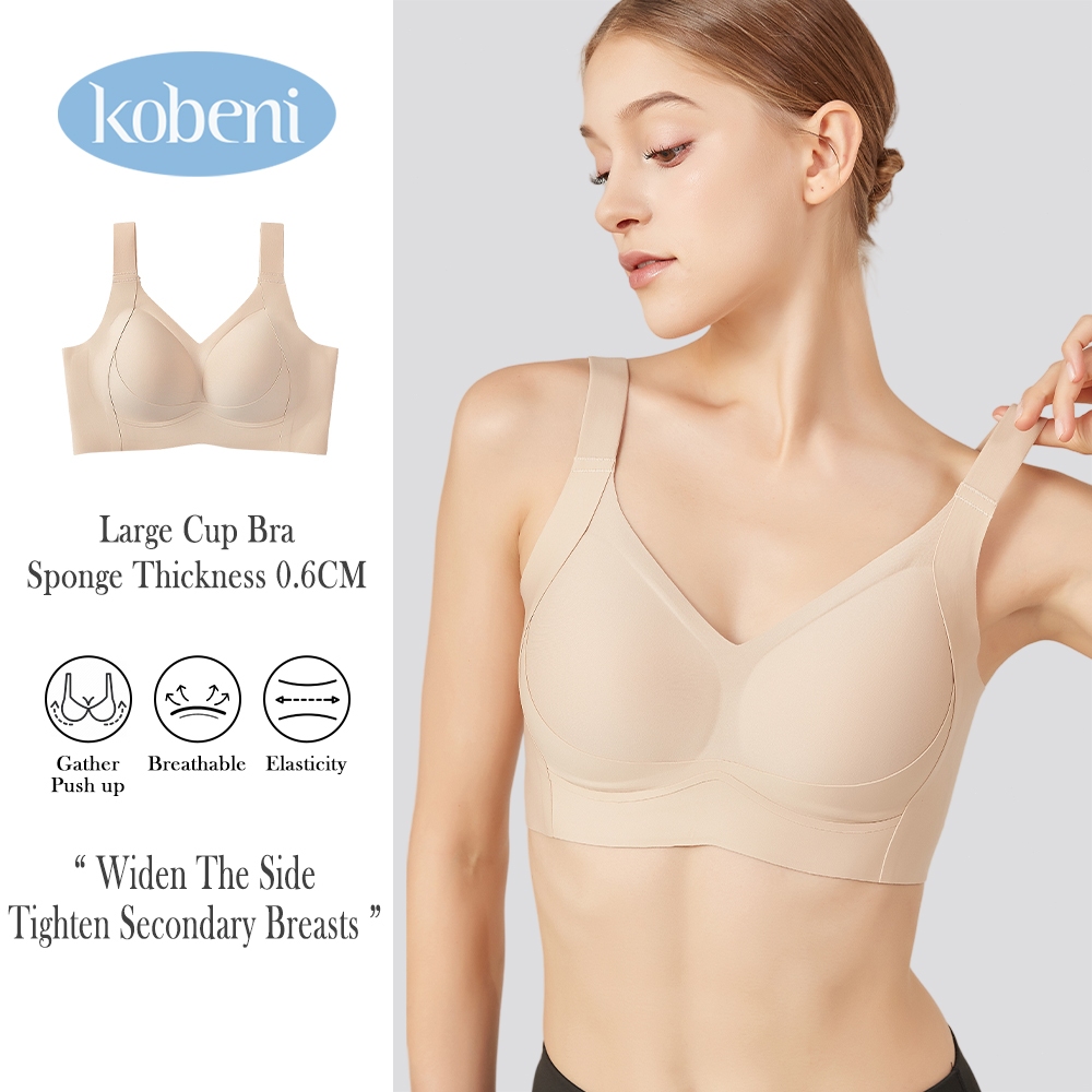 ⭐KOBENI⭐BRA บราทรงใหญ่ เสื้อชั้นในสาวอวบ เสื้อชั้นในไร้โครง ไร้ขอบ ผ้านุ่ม รองรับเนื้อนมได้ดี