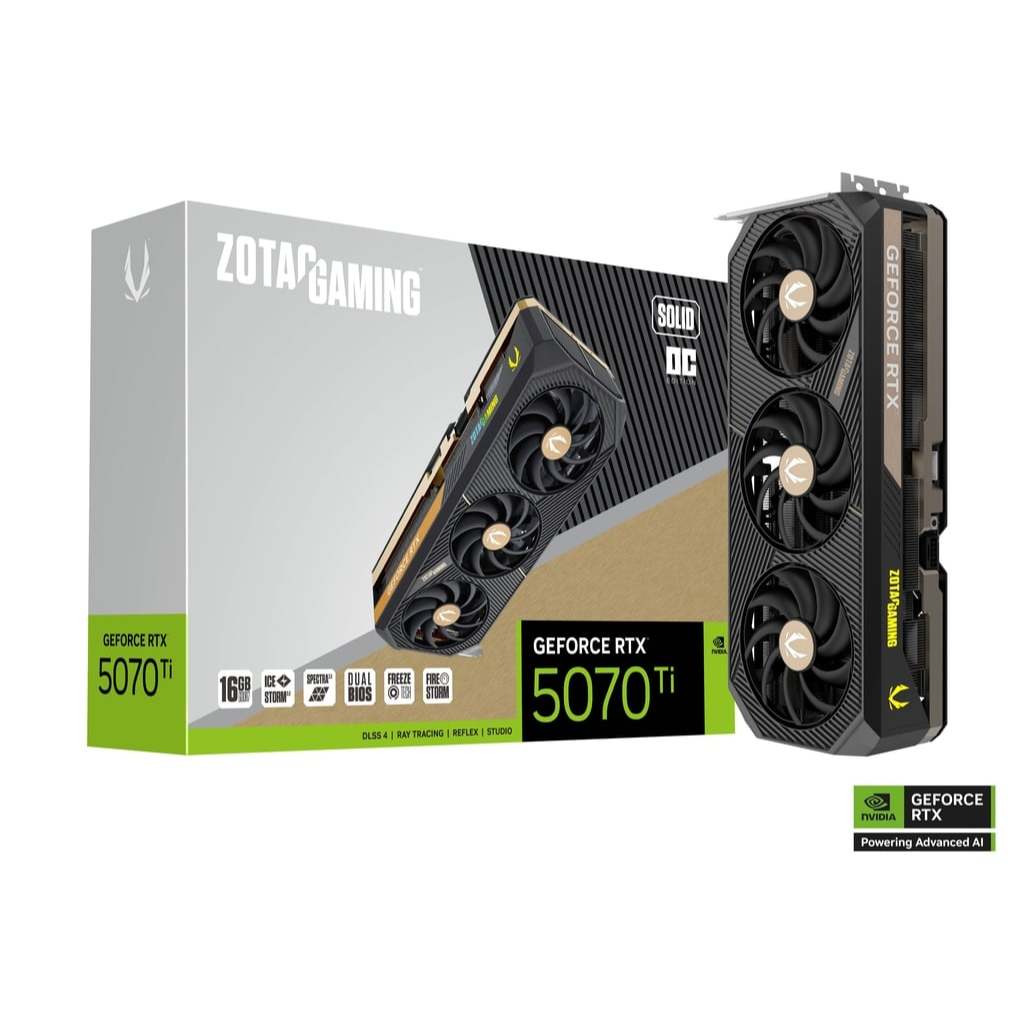 ZOTAC GAMING GeForce RTX 5070 Ti SOLID OC (การ์ดจอ)